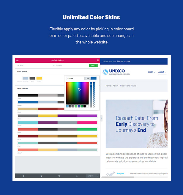 Corporate WordPress Theme - Farbe Skins